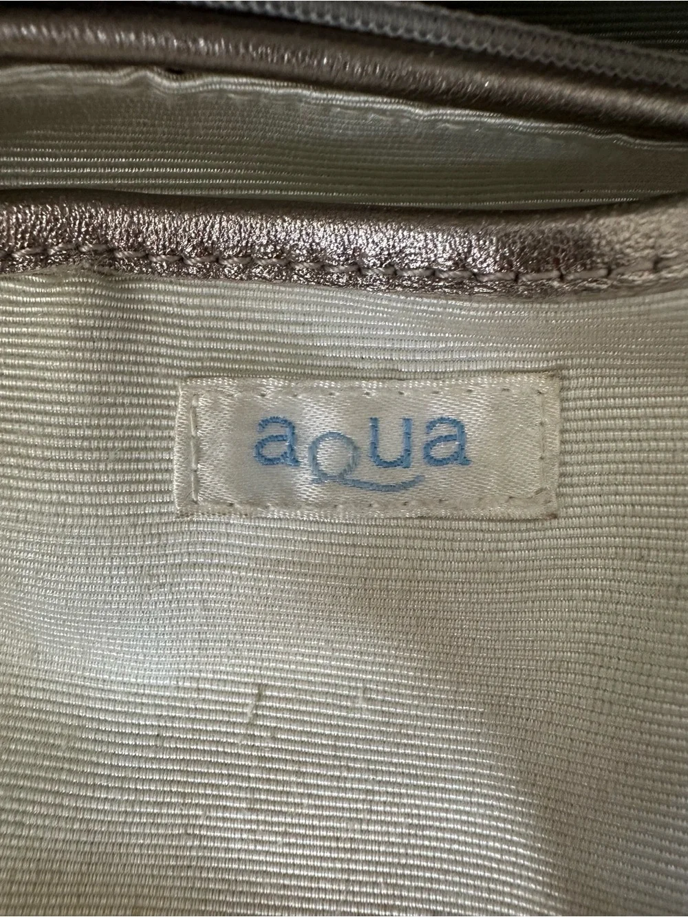 Metallic Leather Hobo Bag with Stud Accent by Aqua